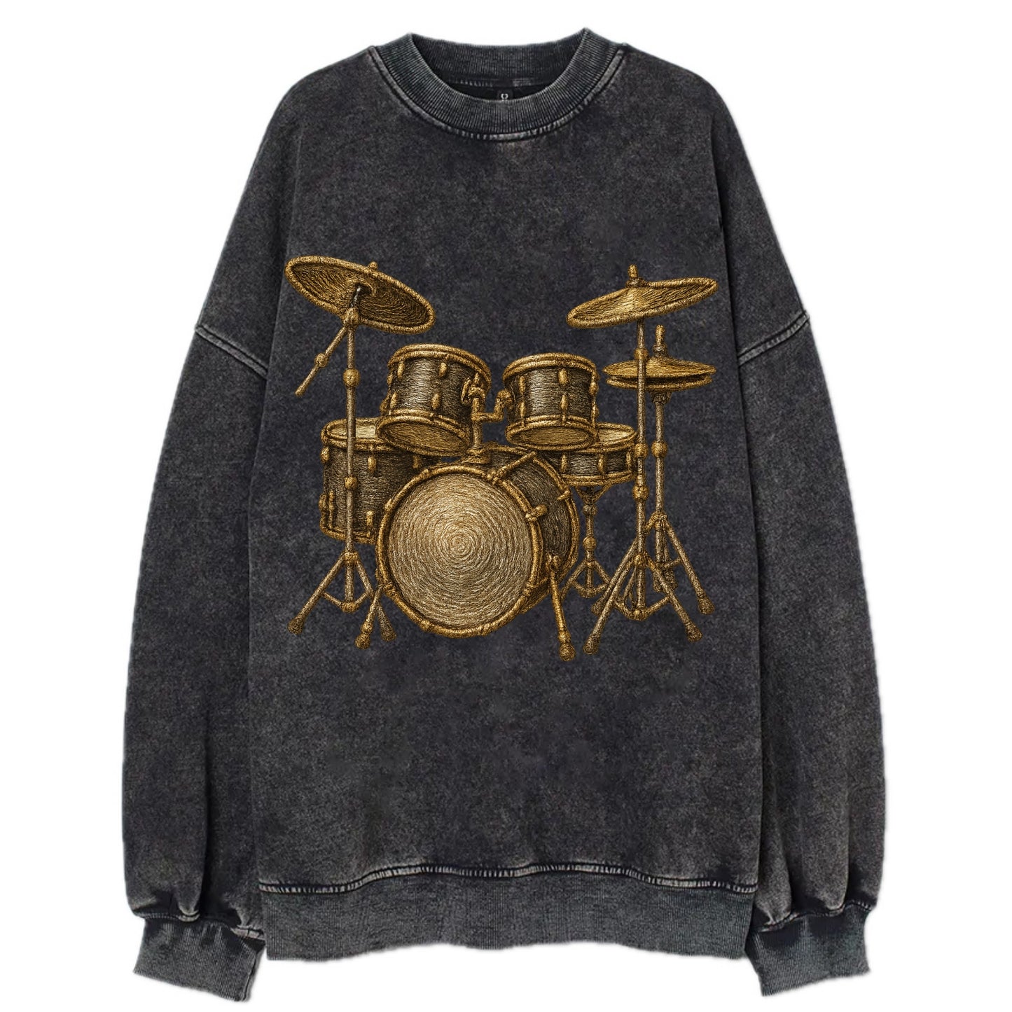 Drum Kit  - Vintage Sweatshirt - Black