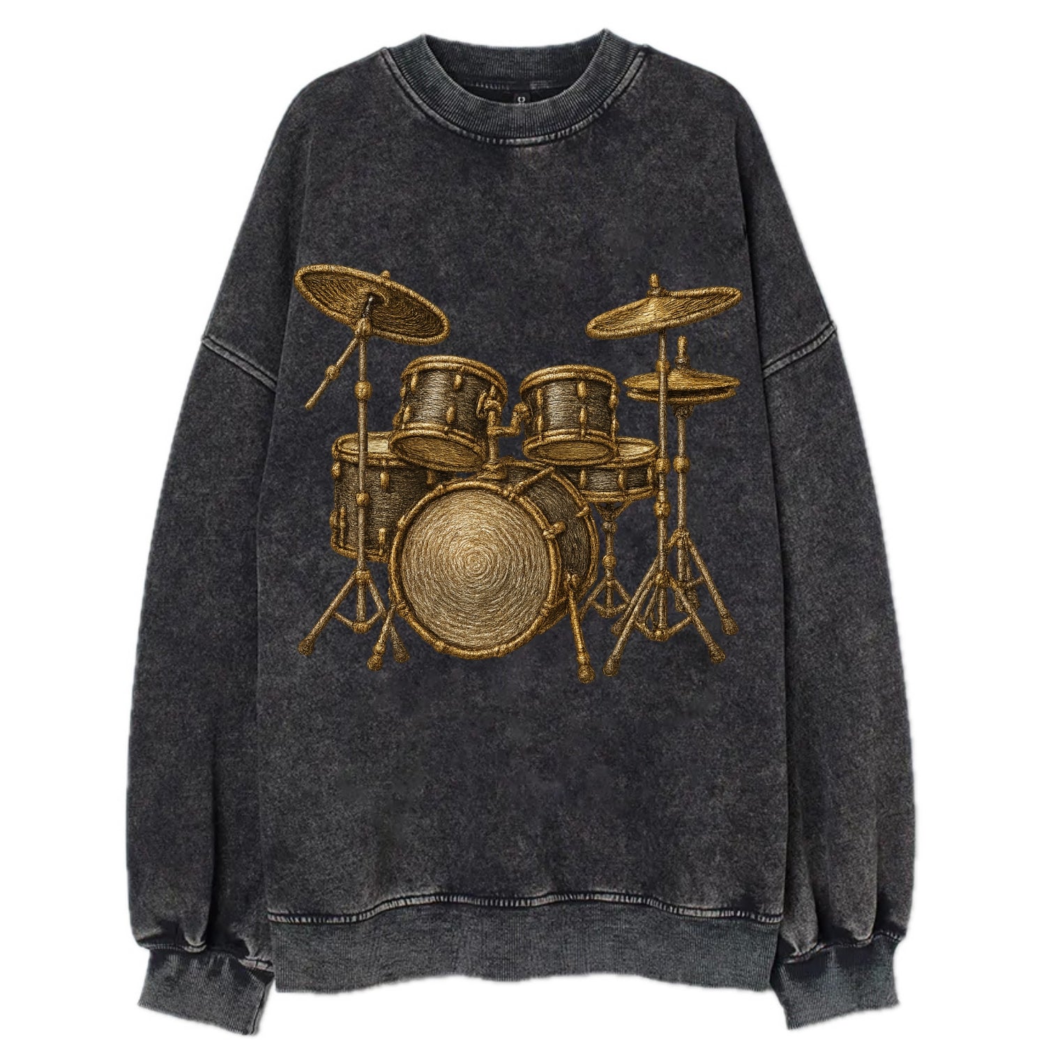 Drum Kit  - Vintage Sweatshirt - Black