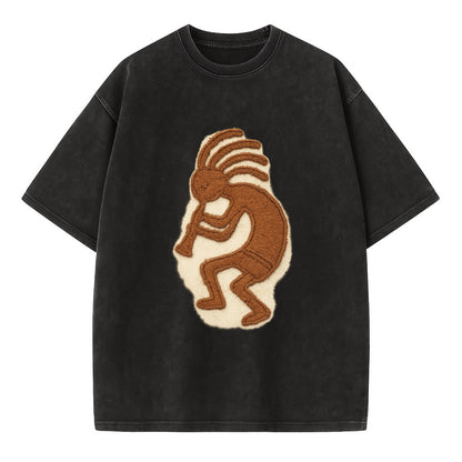 Kokopelli  - Vintage T-shirt - Black