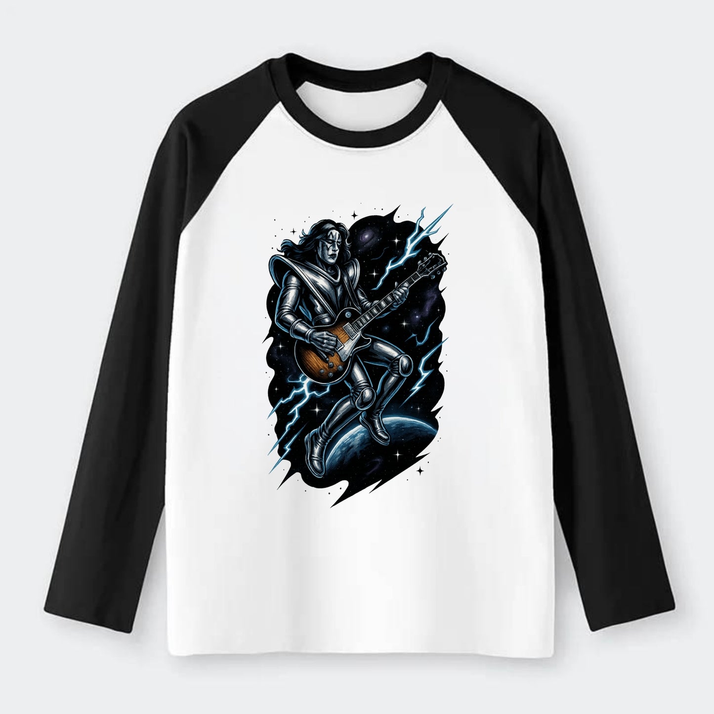 Ace in Zero Gravity - Raglan Long Sleeve T-Shirt - Black