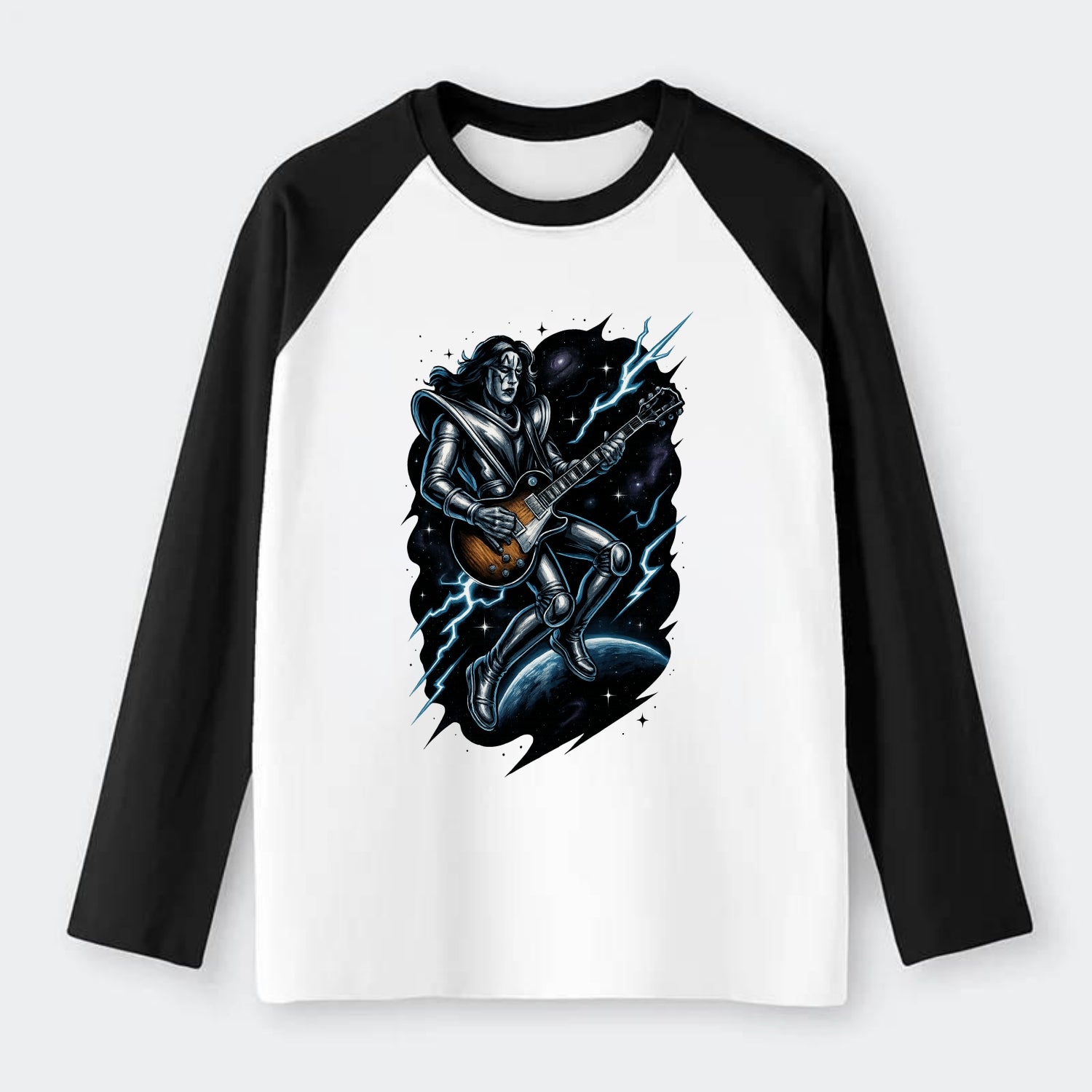 Ace in Zero Gravity - Raglan Long Sleeve T-Shirt - Black