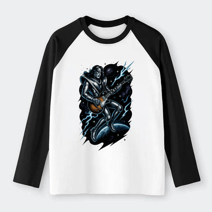 Ace in Zero Gravity - Raglan Long Sleeve T-Shirt - Black