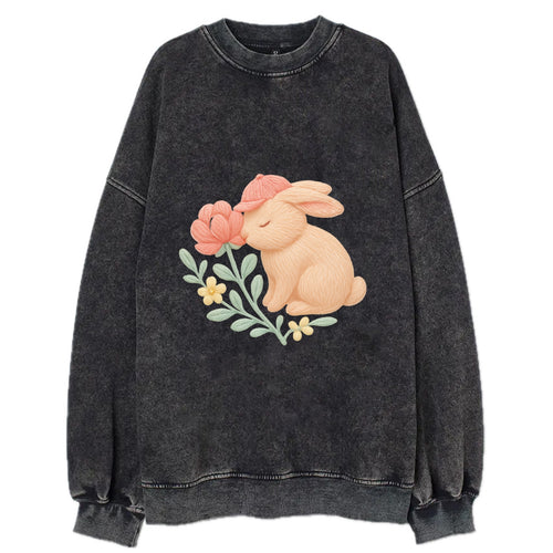 Peach Bunny - Vintage Sweatshirt