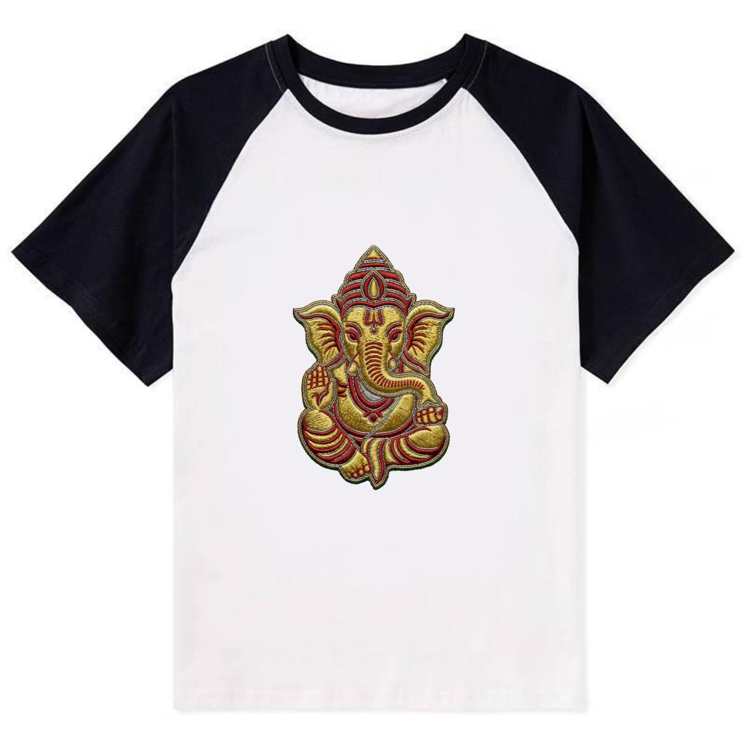 Ganesh - Contrast Raglan T-shirt - Black