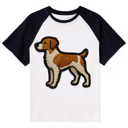 Brittany - Contemporary athletic logo wi - Contrast Raglan T-shirt - Black