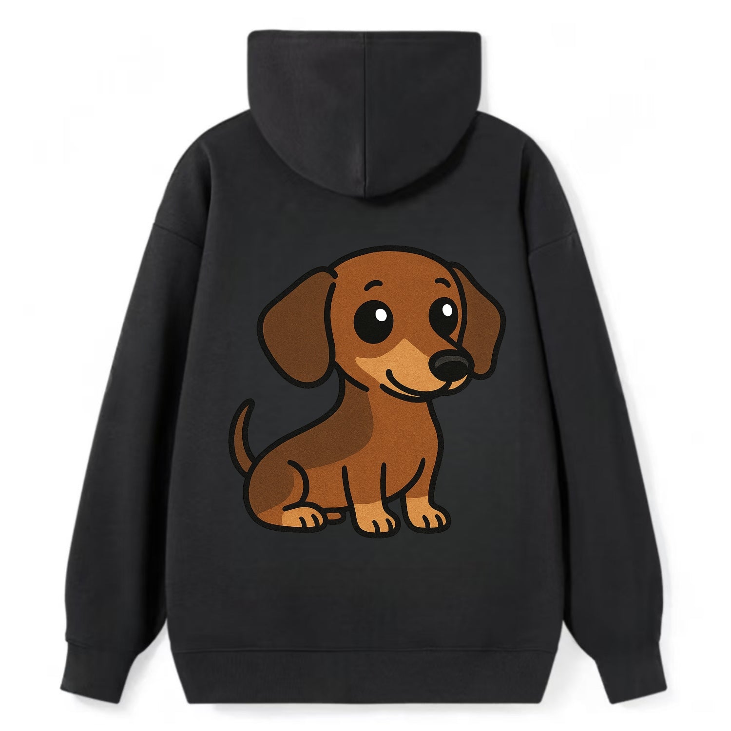 Dachshund - Long body profile view - Classic Pullover Hoodie - Black