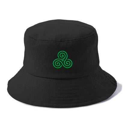 Triple Spiral - Bucket Hat - Black