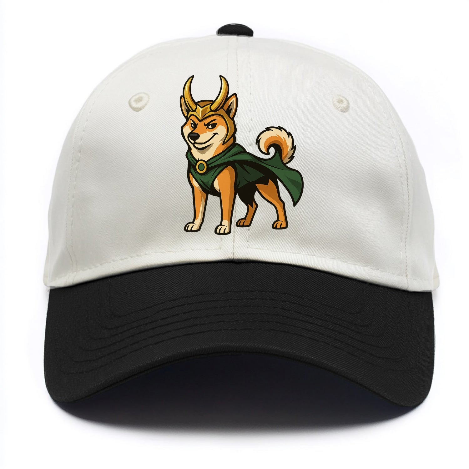 Shiba Inu Loki  - Two Tone Cap - Black
