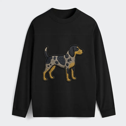Bluetick Coonhound - Trendy spotted hound logo with prominent black - Classic Long Sleeve Shirt - Black