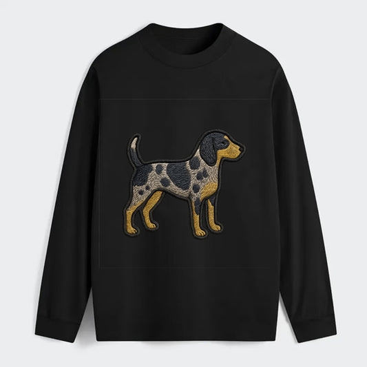 Bluetick Coonhound - Trendy spotted hound logo with prominent black - Classic Long Sleeve Shirt - Black