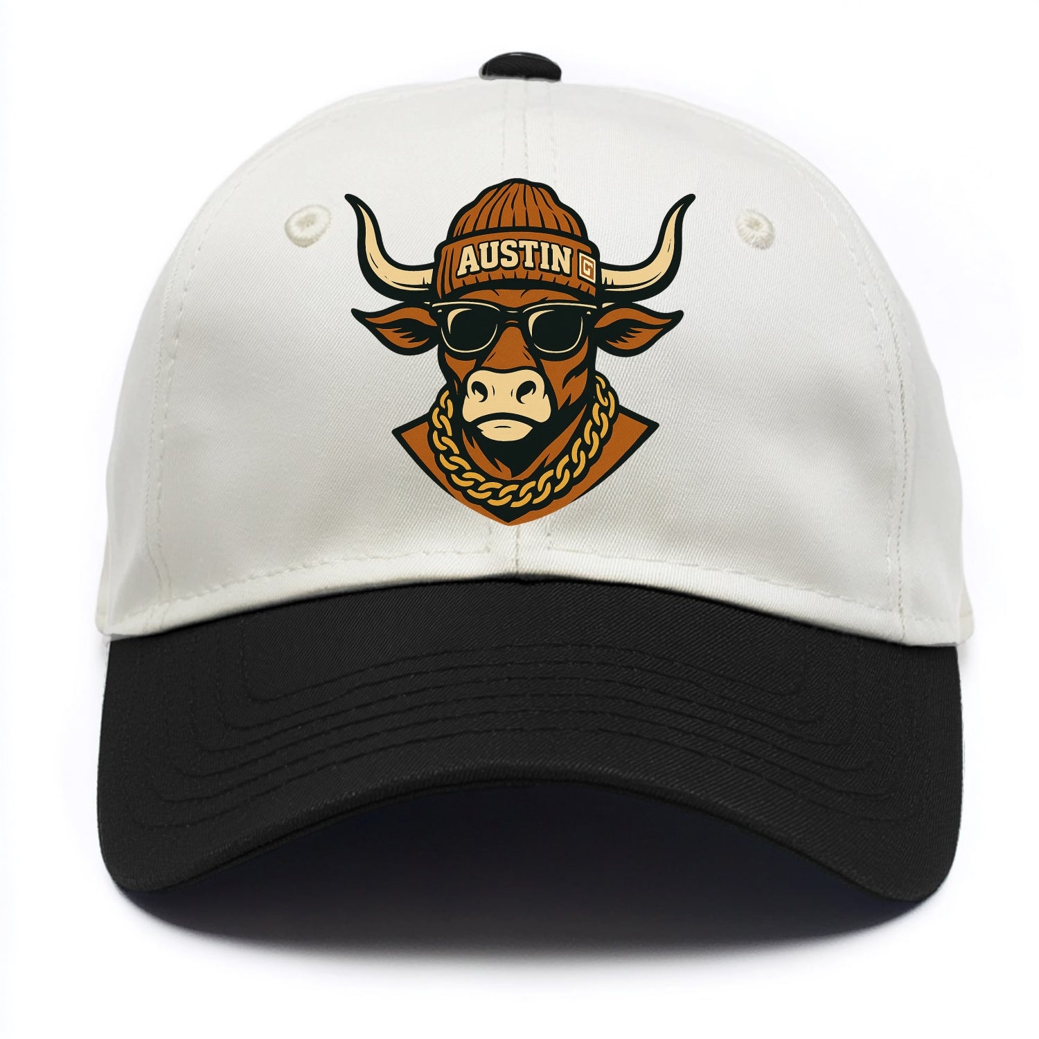 Austin Longhorn - Two Tone Cap - Black