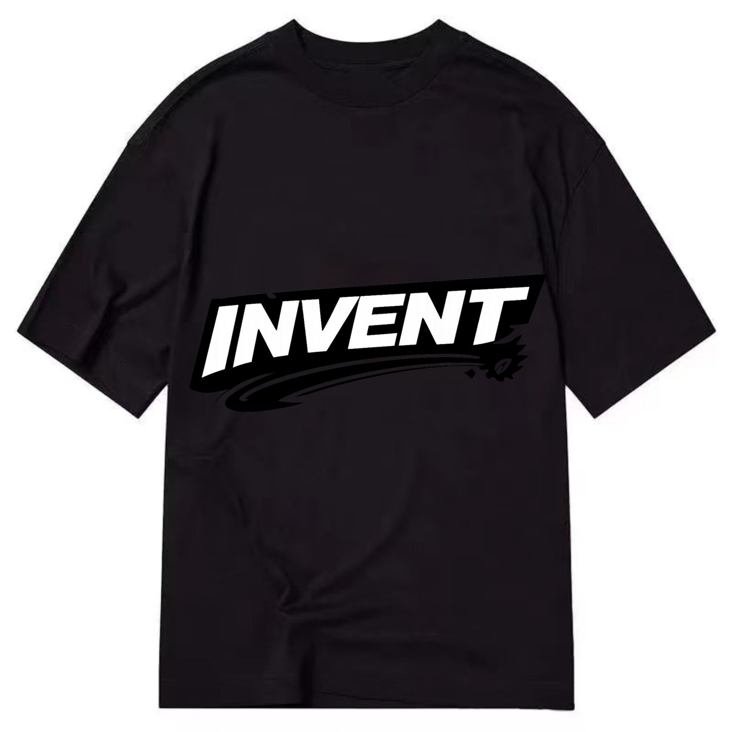 Bold typography design - "INVENT" - creating new things, originating - Classic T-shirt - Black