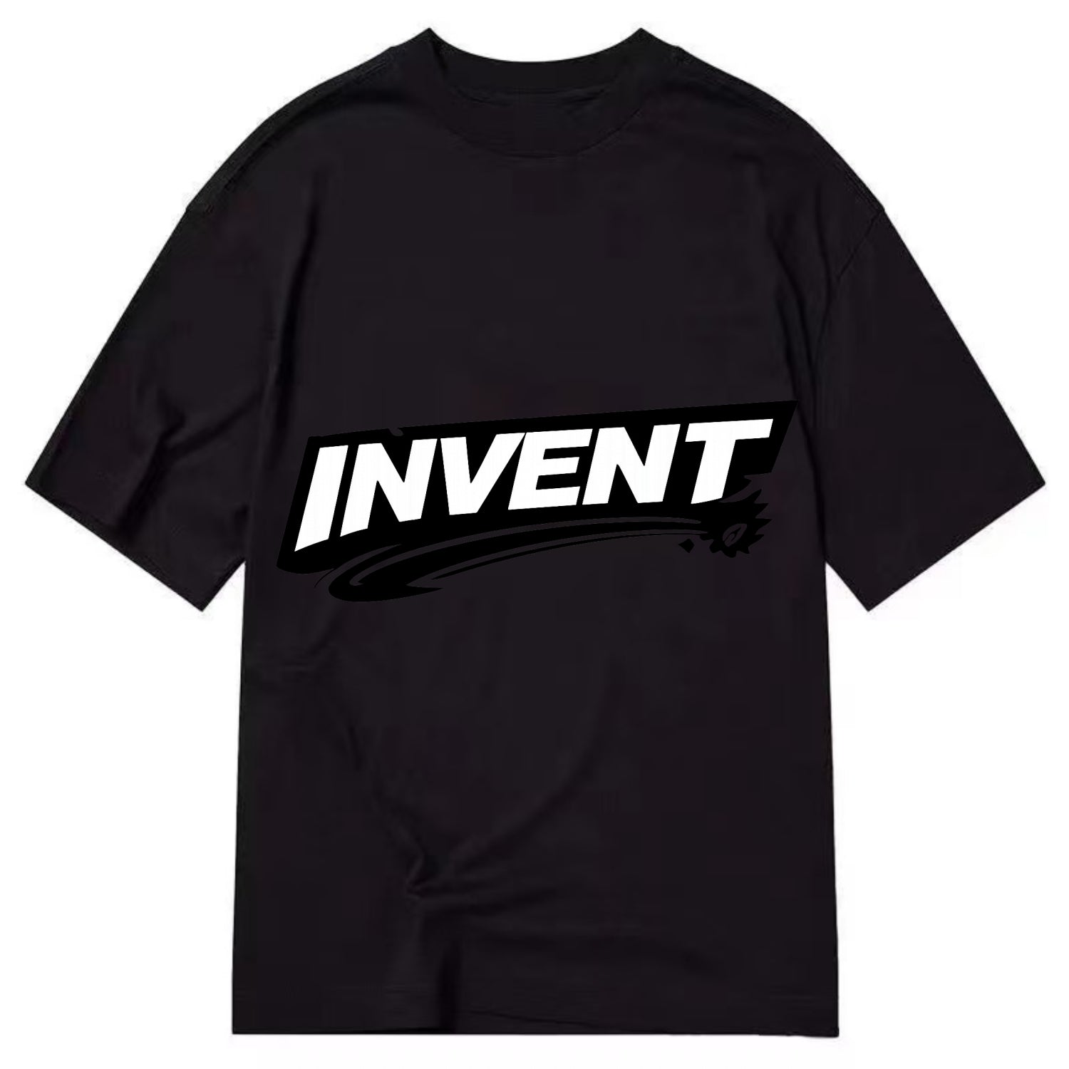 Bold typography design - "INVENT" - creating new things, originating - Classic T-shirt - Black