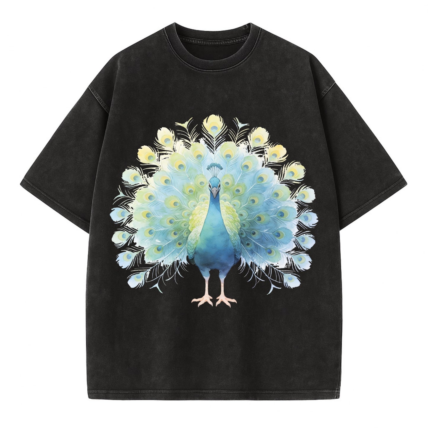Peacock - Vintage T-shirt - Black