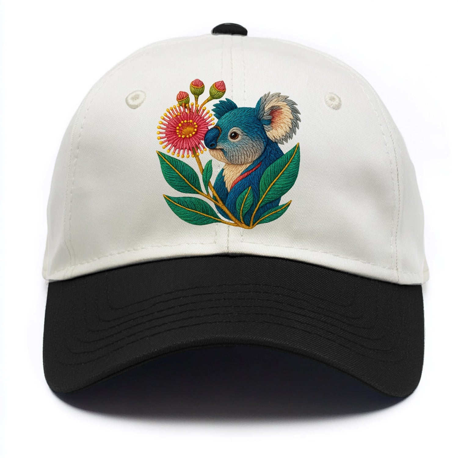 Koala Eucalyptus Bloom - Two Tone Cap - Black