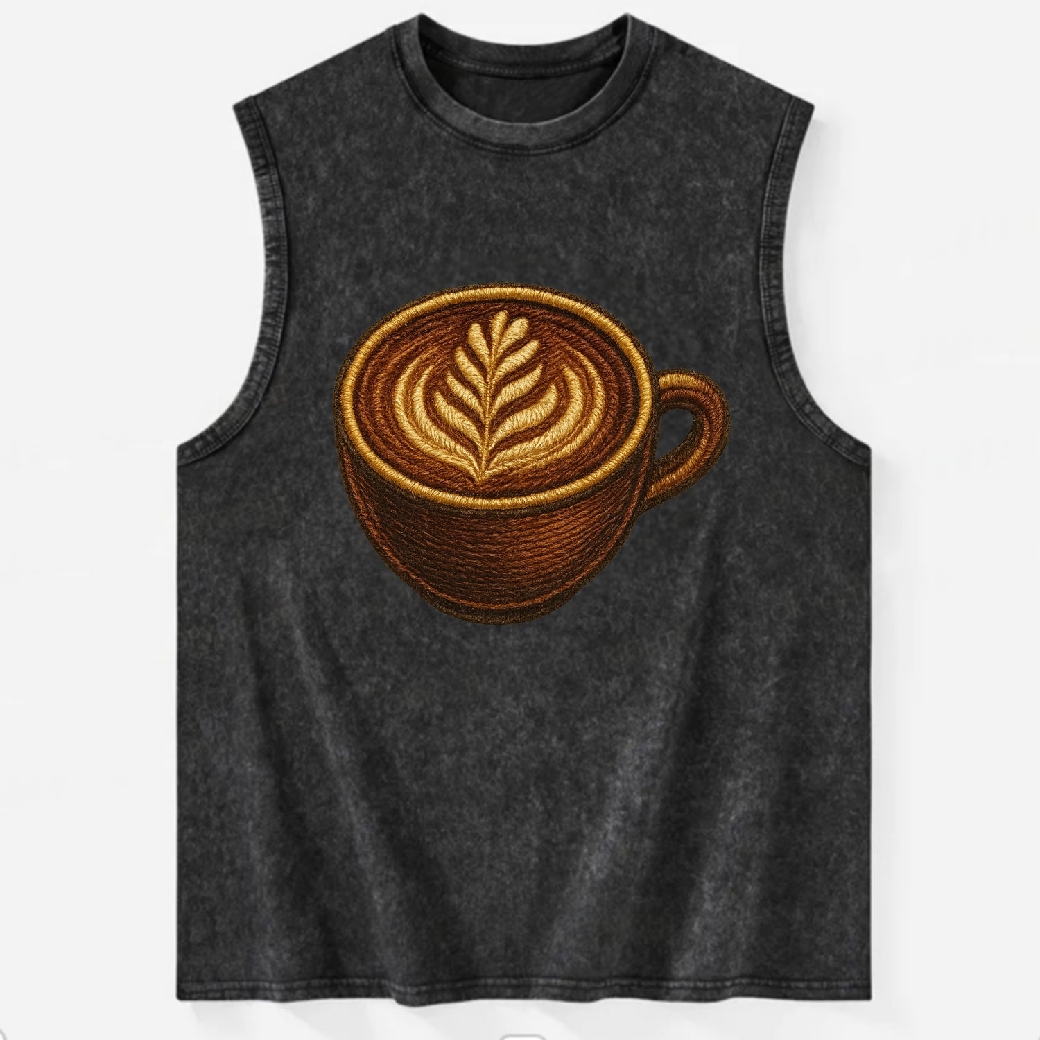 Latte Art  - Vintage Washed Tank - Black