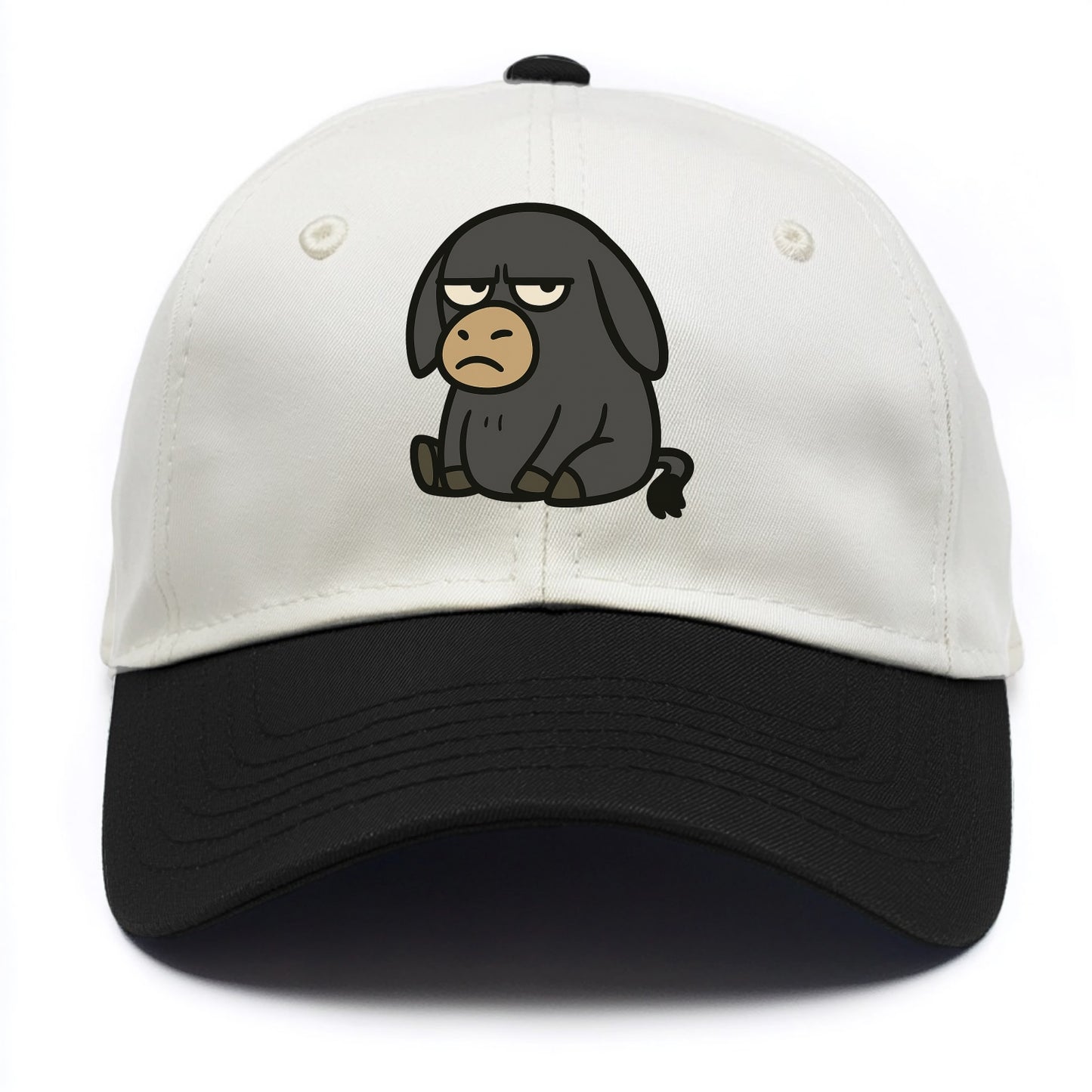The Donky Judging Silently - Two Tone Cap - Black