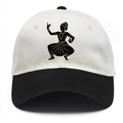 Bharatanatyam classical Indian pose - Two Tone Cap - Black