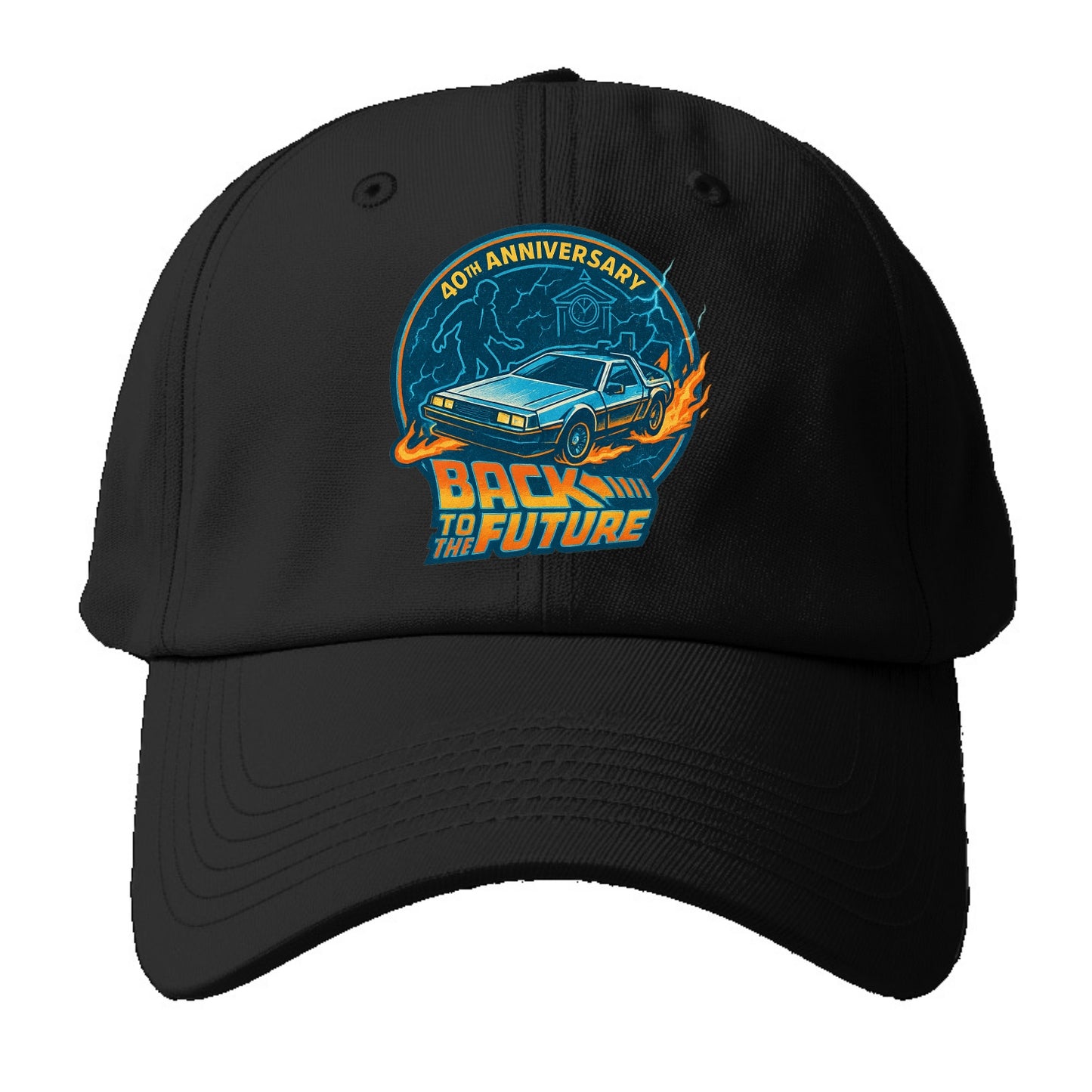 Back To The Future 40th Anniversary - Baseball Cap - Black