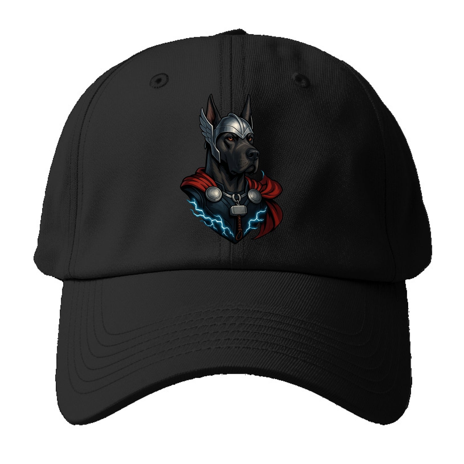 Great Dane Thor  - Baseball Cap For Big Heads - Black