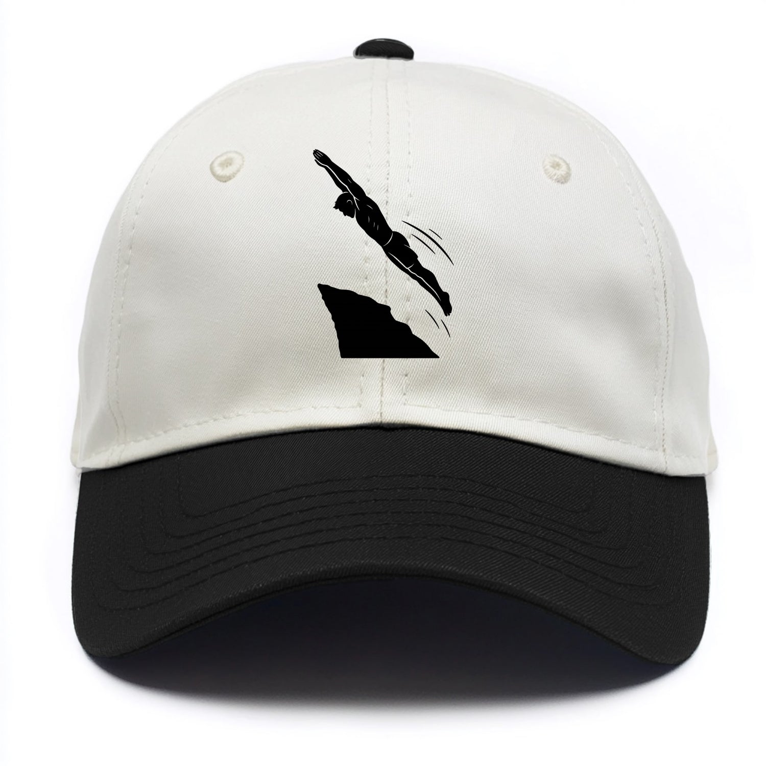 Cliff diver perfect form - Two Tone Cap - Black