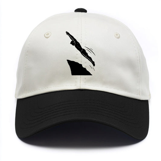Cliff diver perfect form - Two Tone Cap - Black