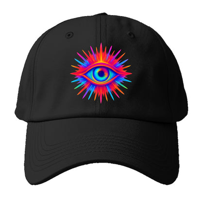 Rainbow Third Eye - Prismatic eye radiat Baseball Cap - Black