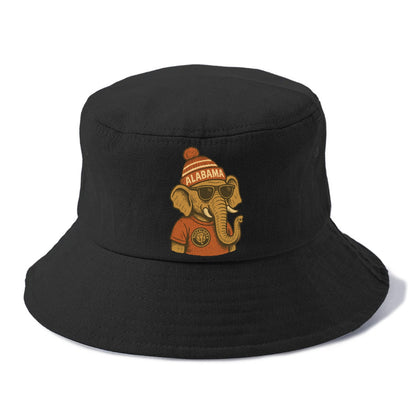 Tuscaloosa Crimson Elephant wearing Alab - Bucket Hat - Black