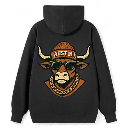 Austin Longhorn - Classic Pullover Hoodie - Black
