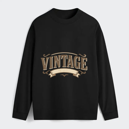 Bold typography design - "CENTERED" - aligned, focused, balanced within - Classic Long Sleeve Shirt - Black
