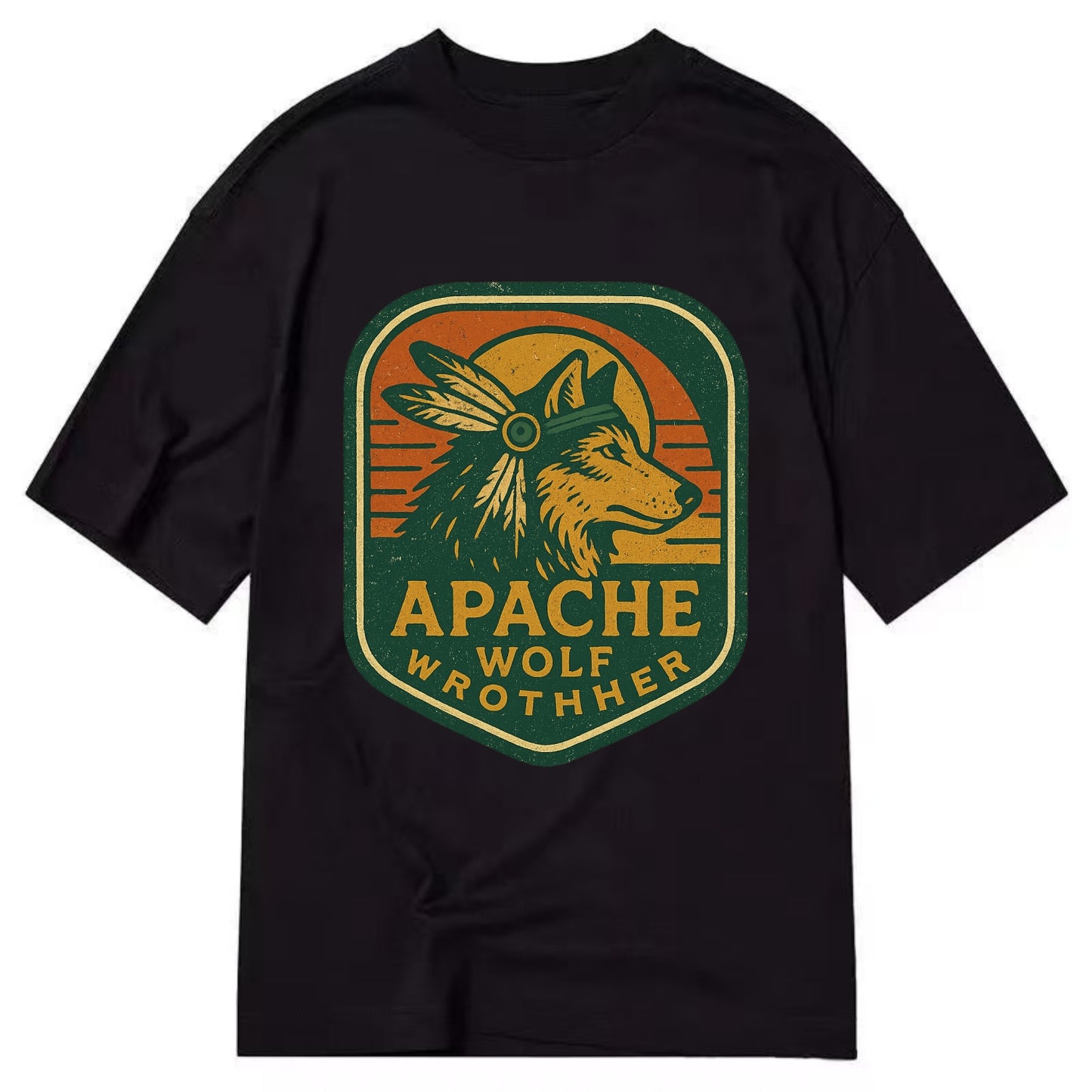 Apache Wolf Brother  - Classic T-shirt - Black