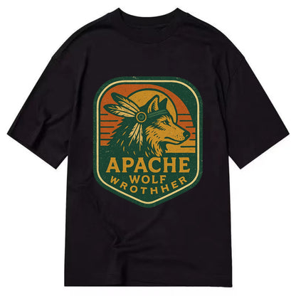 Apache Wolf Brother  - Classic T-shirt - Black