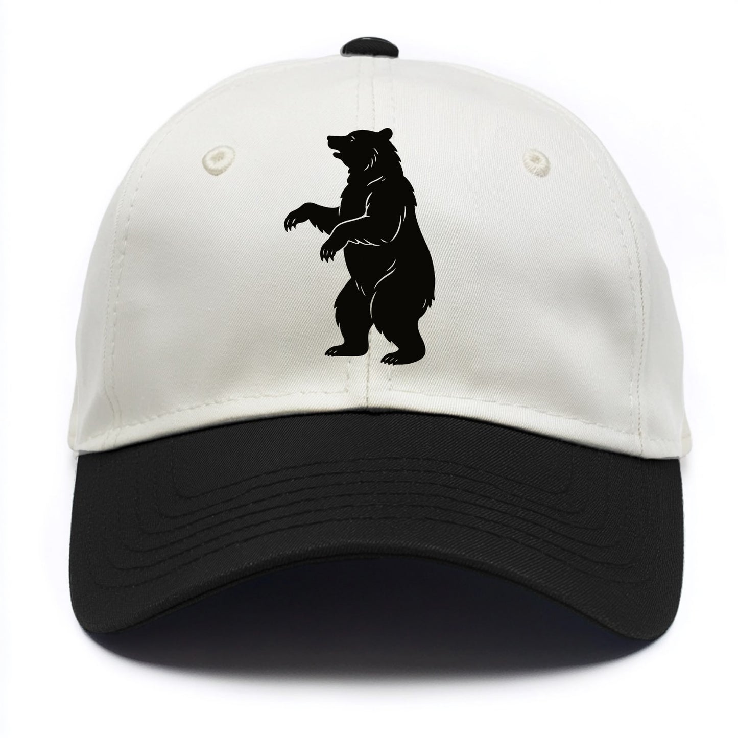 Bear standing on hind legs - Two Tone Cap - Black