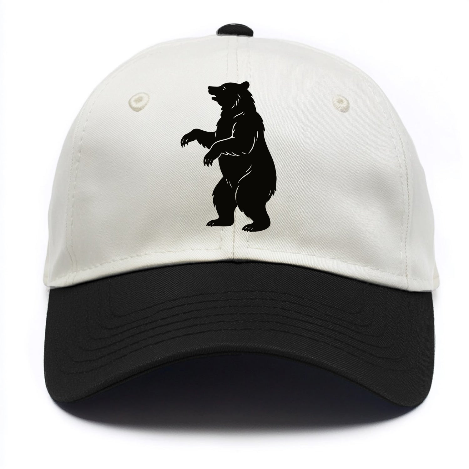 Bear standing on hind legs - Two Tone Cap - Black