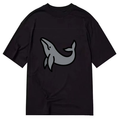 Humpback Whale - Gray breaching pose flat side profile - Classic T-shirt