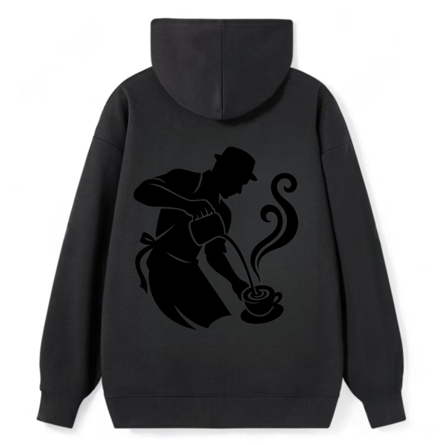 Barista creating latte art - Classic Pullover Hoodie - Black