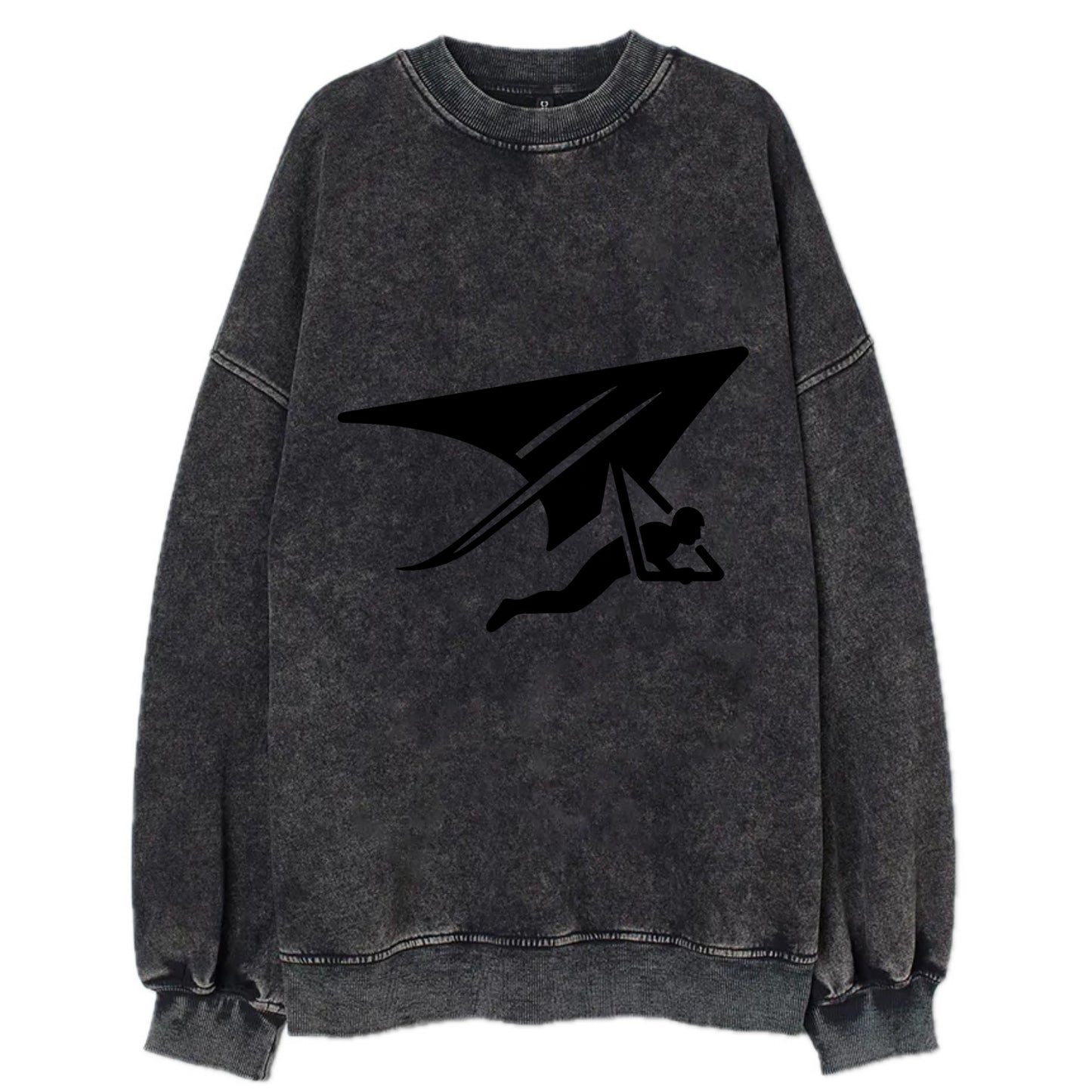 Hang glider soaring - Vintage Sweatshirt - Black