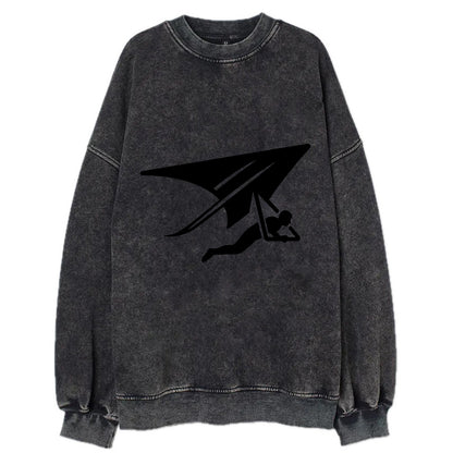 Hang glider soaring - Vintage Sweatshirt - Black