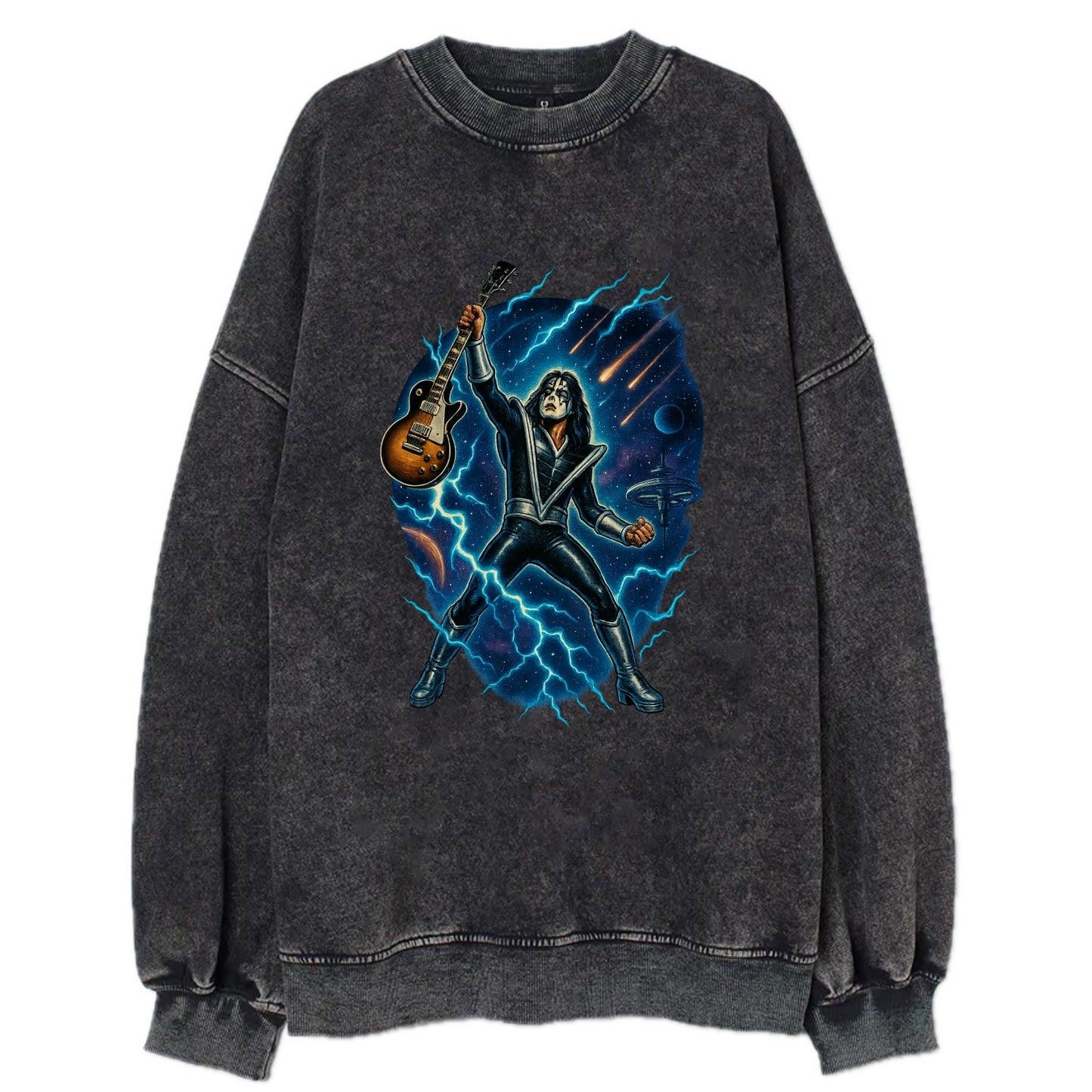 Ace Frehley Cosmic Solo - Vintage Sweatshirt - Black