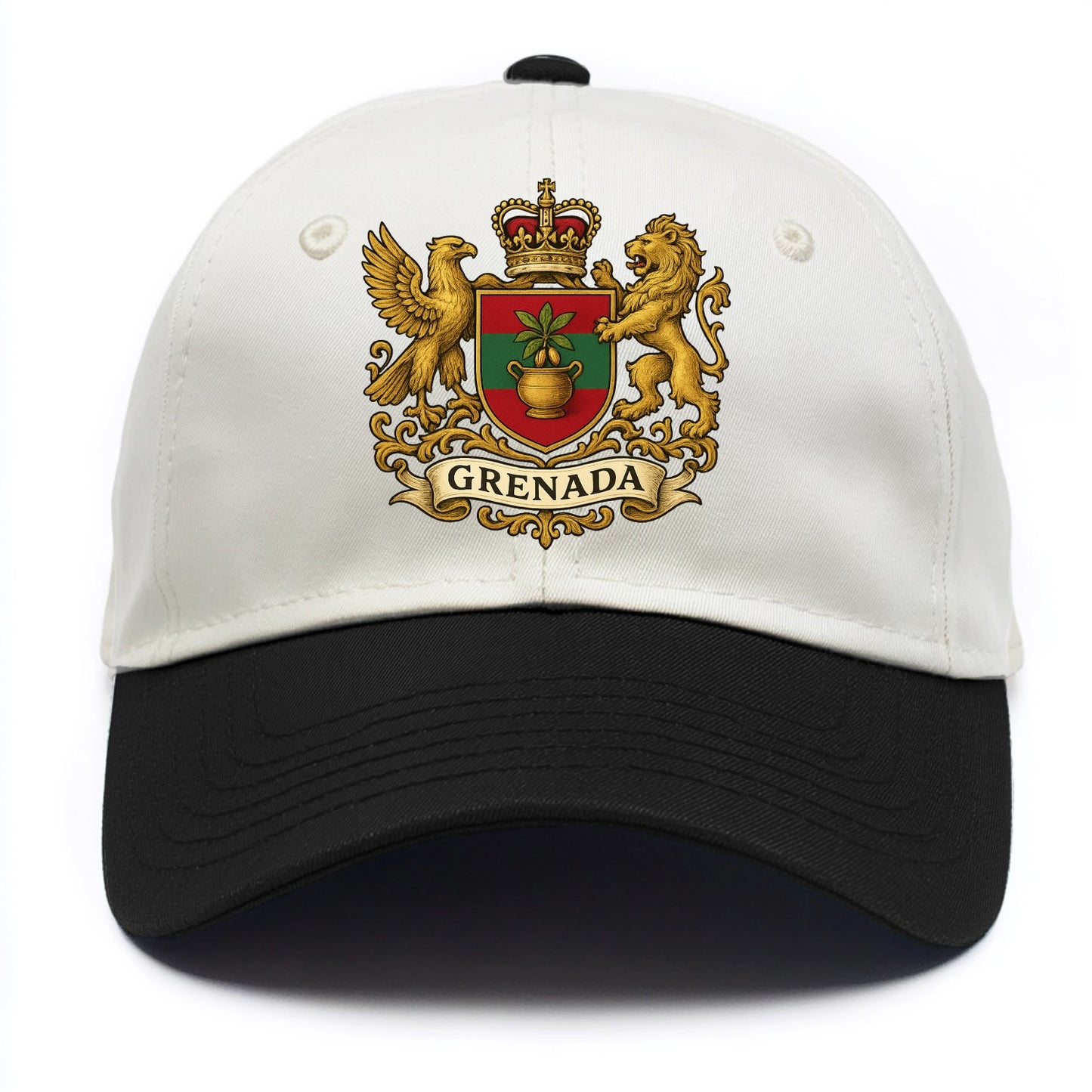 Grenada Heritage Badge  - Two Tone Cap - Black