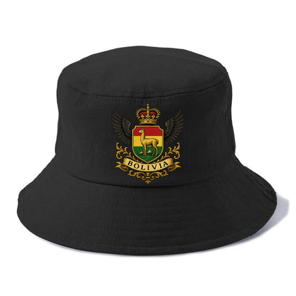 Bolivia Llama Emblem  - Bucket Hat - Black
