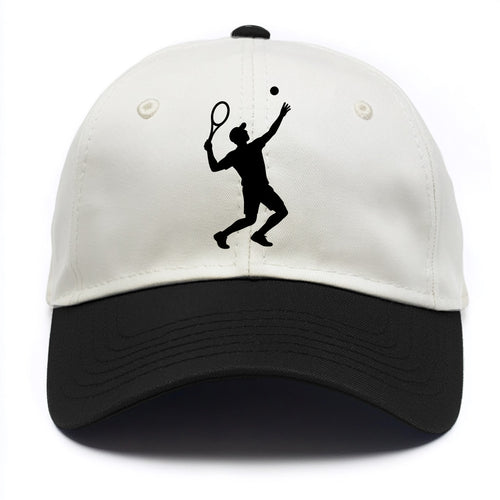 Tennis player serving powerful shot - Two Tone Cap