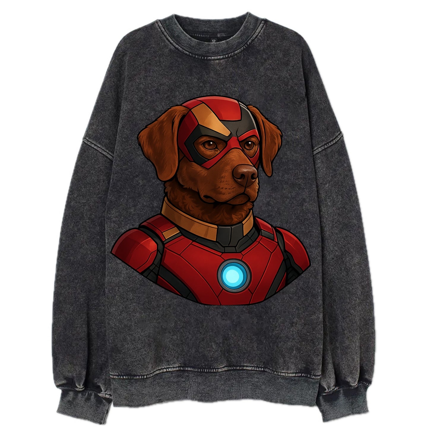 Chesapeake Bay Retriever Loyal Hero  - V Vintage Sweatshirt - Black