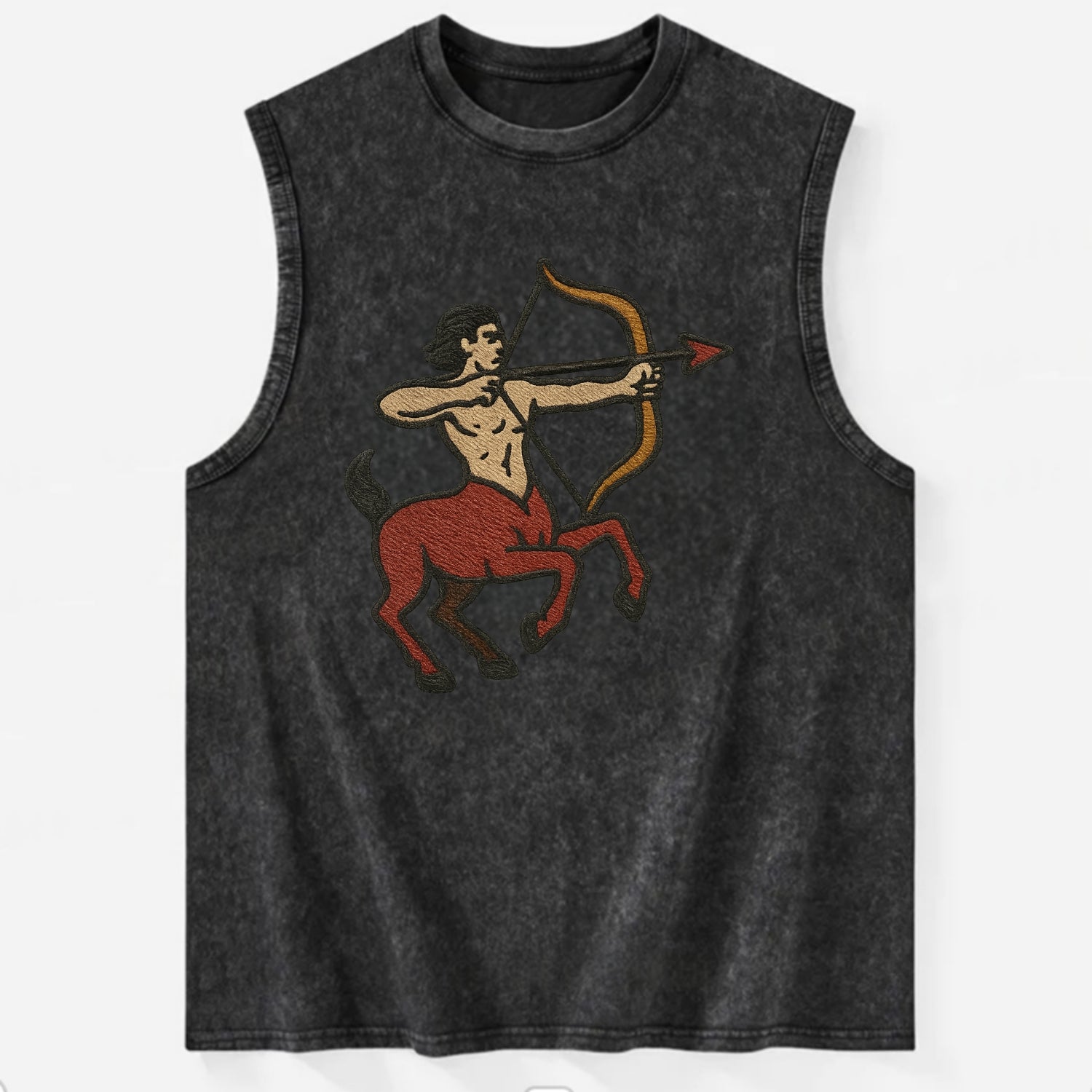 Sagittarius Arrow  - Vintage Washed Tank - Black
