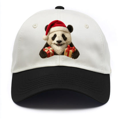 Santa Panda  - Two Tone Cap - Black