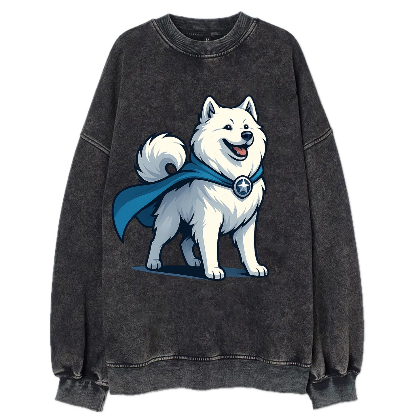 Samoyed Winter Hero  - Vintage Sweatshirt - Black