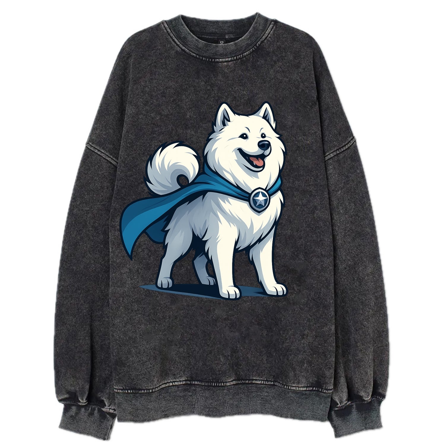 Samoyed Winter Hero  - Vintage Sweatshirt - Black