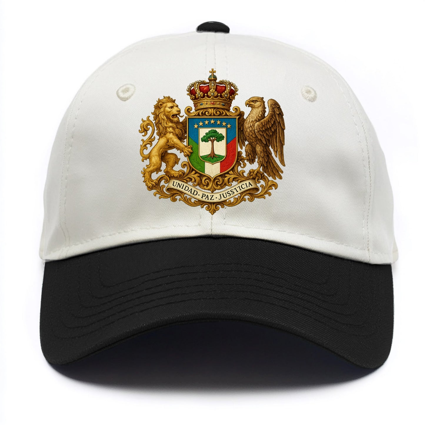 Equatorial Guinea Silk Cotton Tree Emblem - Two Tone Cap - Black