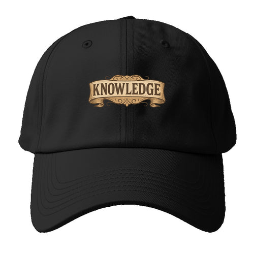 Bold typography design - KNOWLEDGE - learning, understanding - Baseball Cap For Big Heads