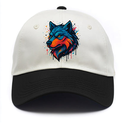 Velvet Wolf Royal  - Two Tone Cap - Black